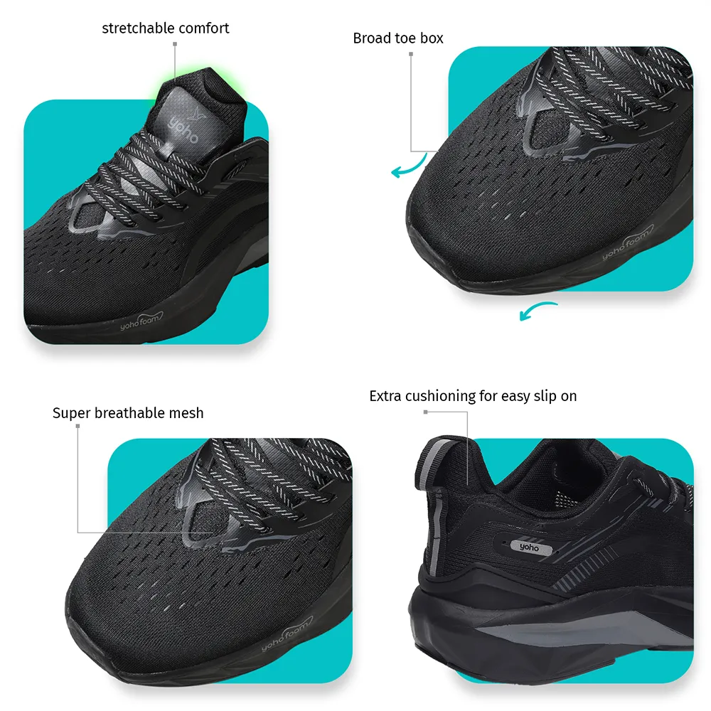 PitStop 1100 Sports Shoes for Men - Deep Sea Black - Image 5