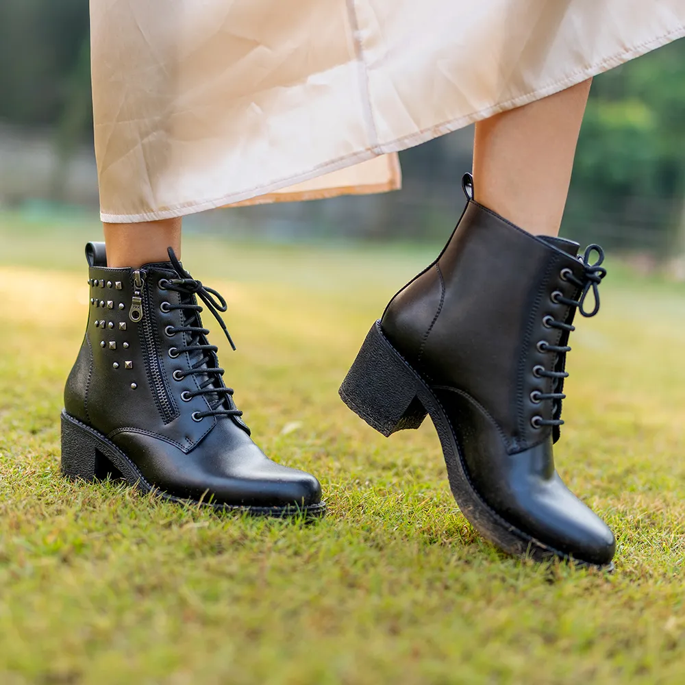 Slays Studded Combat  Ankle Boots for Women - Image 2
