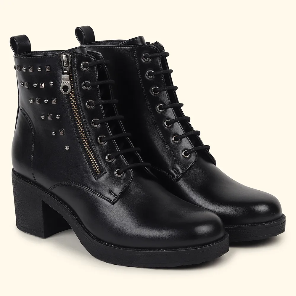 Slays Studded Combat  Ankle Boots for Women - Image 3
