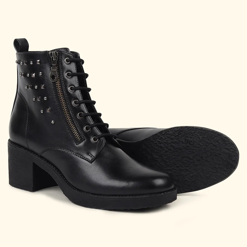 Slays Studded Combat  Ankle Boots for Women - Image 4