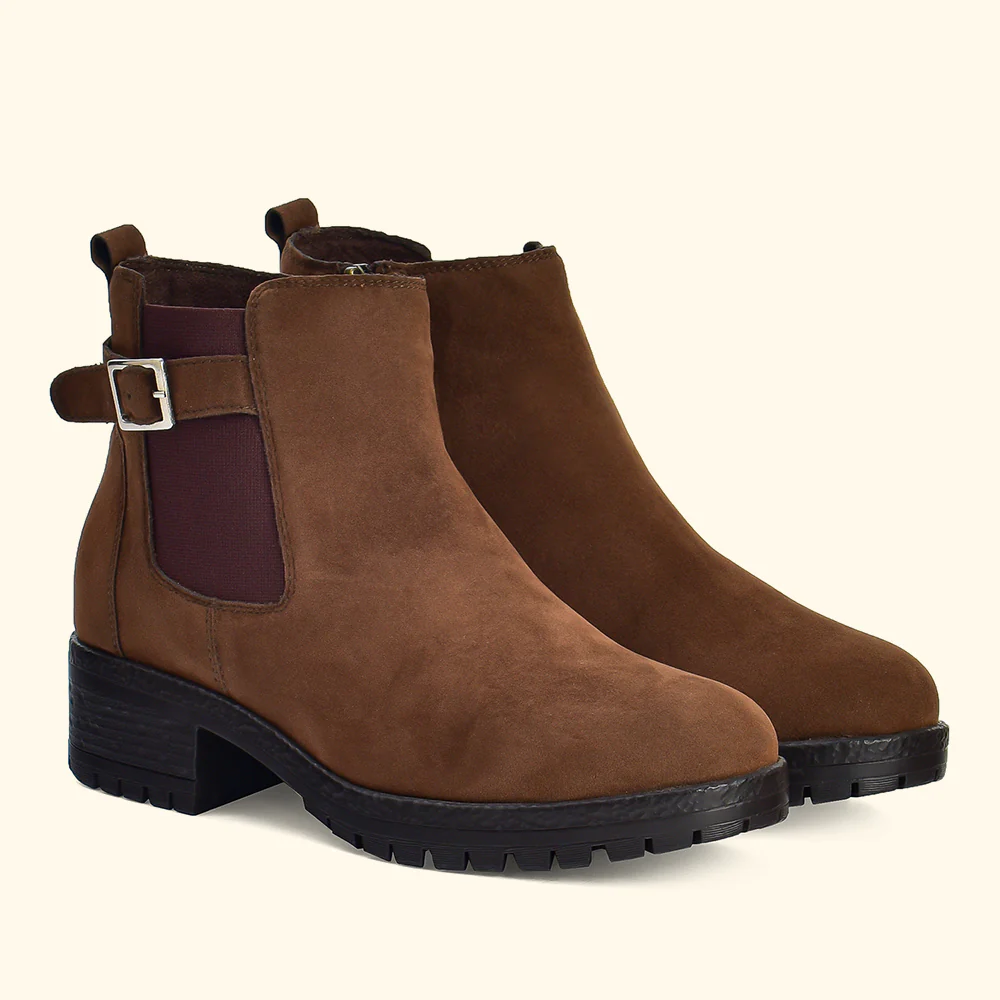 Women Chelsea Suede Boots - Image 17
