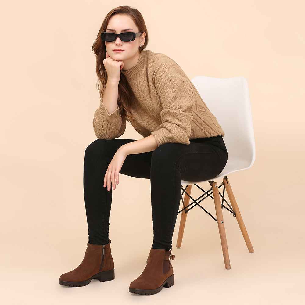 Women Chelsea Suede Boots - Image 22